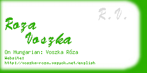 roza voszka business card